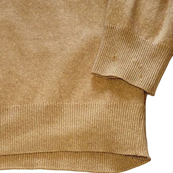 St. Andrews Woolen Mill Cashmere Pullover Camel Brown Turtleneck Sweater - Picture 5 of 5